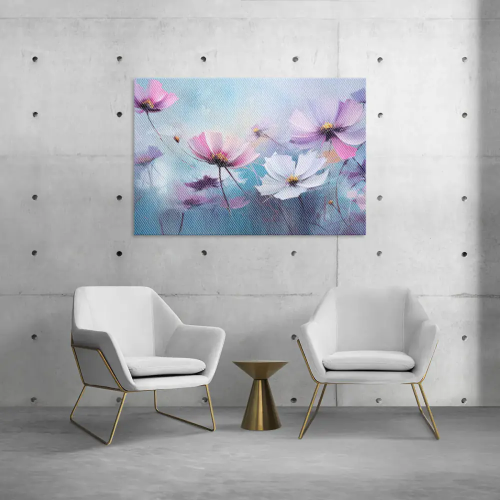 Bouquet di Viole Romantiche - Stampa su Tela