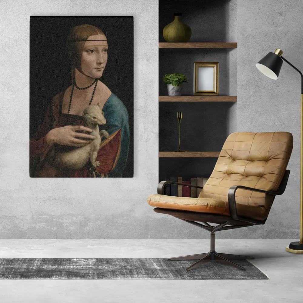 Dama con l'ermellino Leonardo Da Vinci - Stampa su Tela