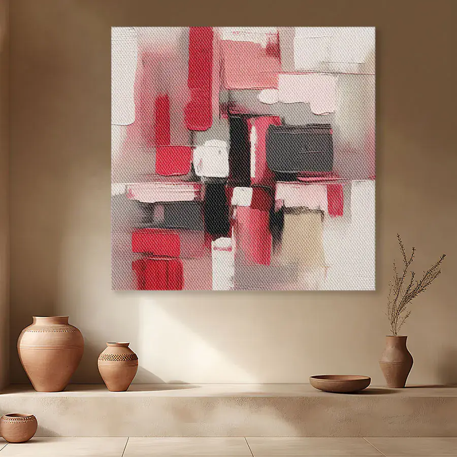 Equilibrio Rosso - Stampa su Tela