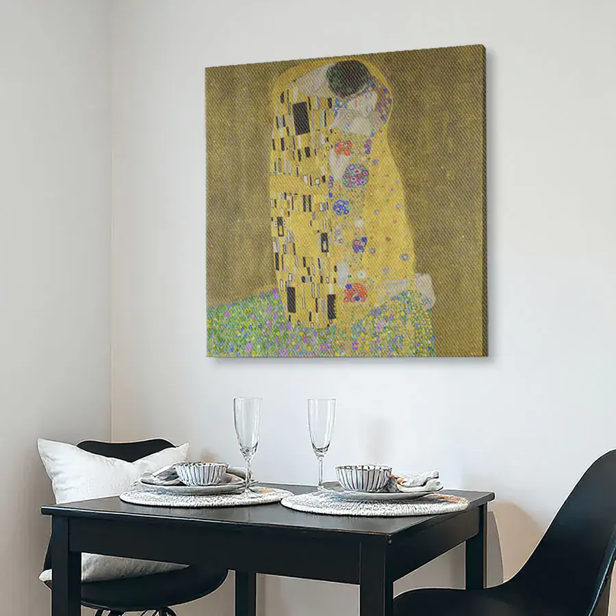 Il Bacio   Gustav klimt - Stampa su Tela