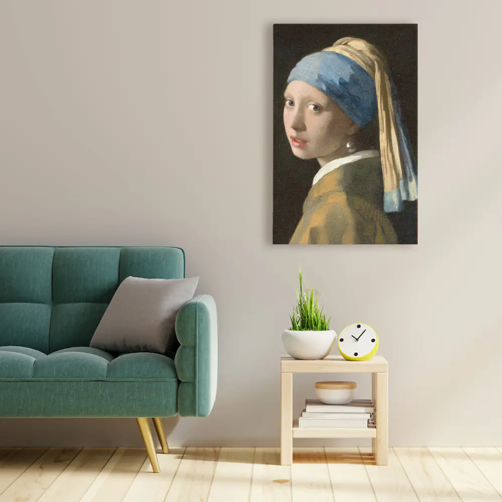 Ragazza con l'orecchino di perla  Johannes Vermeer - Stampa su Tela