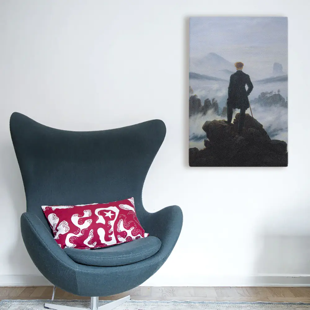 Viandante sul mare di nebbia Caspar David Friedrich - Stampa su Tela