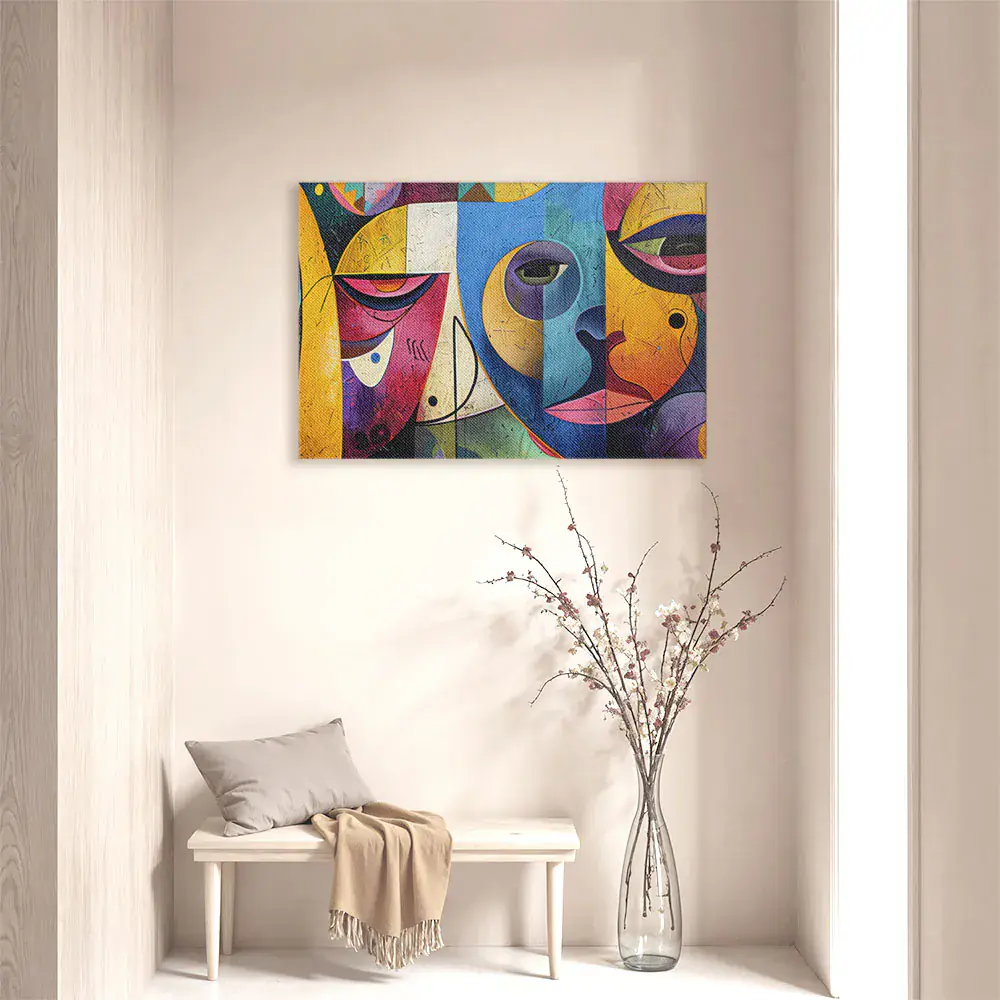 Volti Cromatici - Stampa su Tela